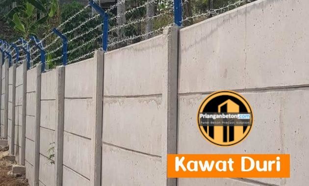 kawat duri pagar beton